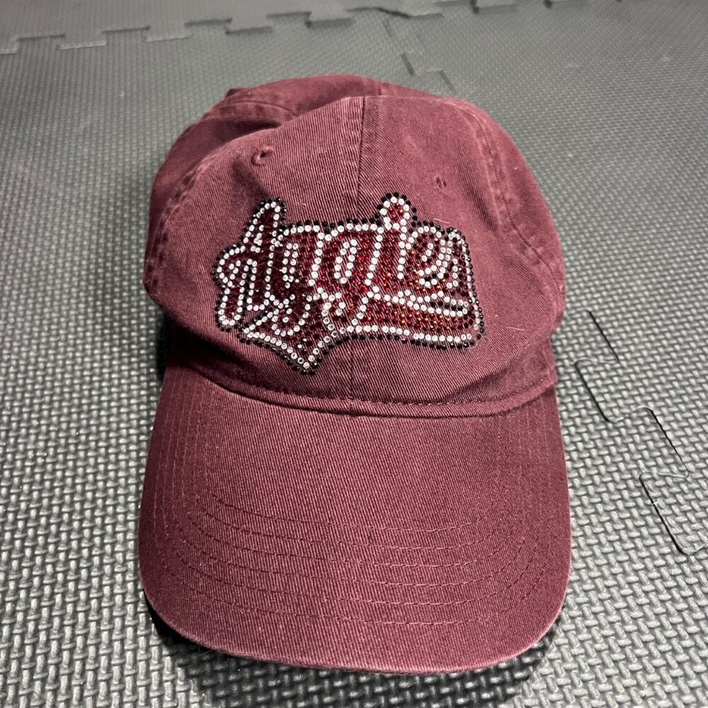 Maroon Rhinestone Texas A&M Aggies Adjustable Baseball Cap By CC Creations One S